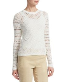 Theory - Crochet Crewneck Sweater at Saks Off 5th